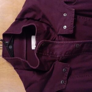 loft egg plant denim jacket  size large